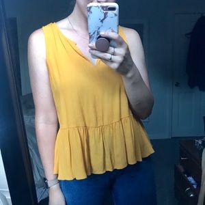 Madewell Yellow Tank Top Babydoll